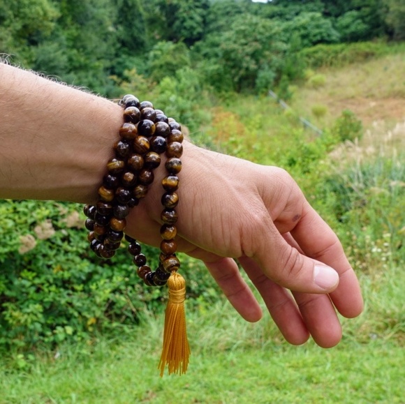 Tigers Eye Mala Necklace - Picture 2 of 3